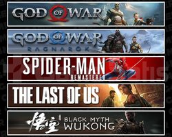 GOW +Ragnarök +Spider 1 +TLOU1 +Wukong