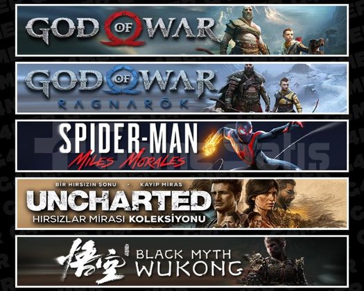 GOW +Ragnarök +Miles +UNCH +Wukong
