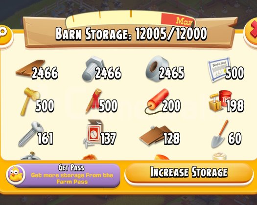 120 Level 12000 Ağıl Depolu Hesap