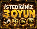 İstediğiniz 3 Oyun +Garanti