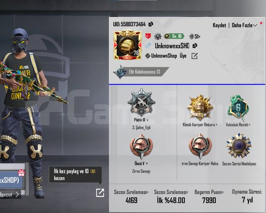 !! 7 SVY M4 + UMP !! TREND HESAP !! VİDEO AKTİF ++
