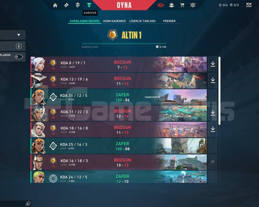 205 level TR hesabıdır rankı gold peek plat 1