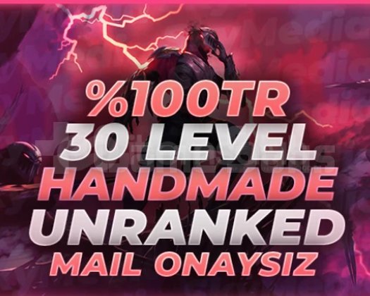 TR UNRANKED 30 LEVEL FRESH MAİL ONAYSIZ