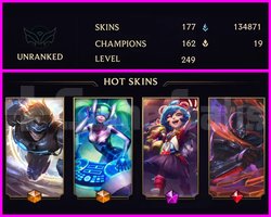 UNRANKED - 249 LVL - 177 SKIN - MAİL TESLİM