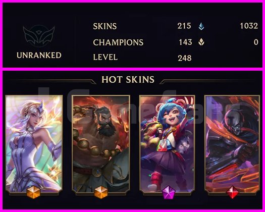 UNRANKED - 248 LVL - 215 SKIN - MAİL TESLİM