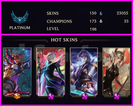 PLATINUM I - 196 LVL - 150 SKIN - MAİL TESLİM