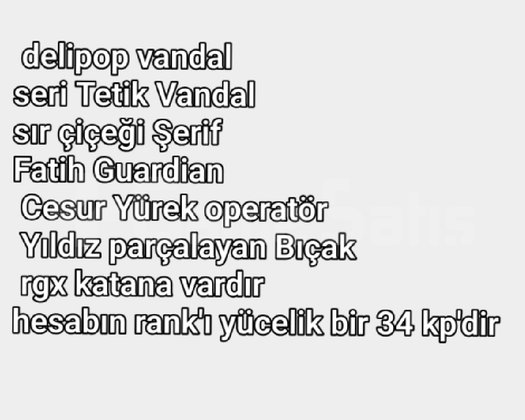 Resimdekiler dışında diğer silahlarda bp var