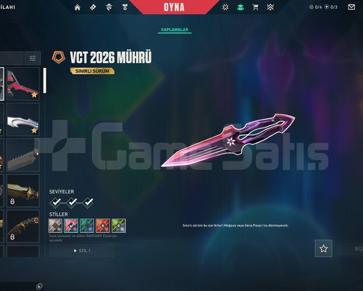 Neredeyse her silahta skin var