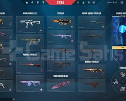 Neredeyse her silahta skin var