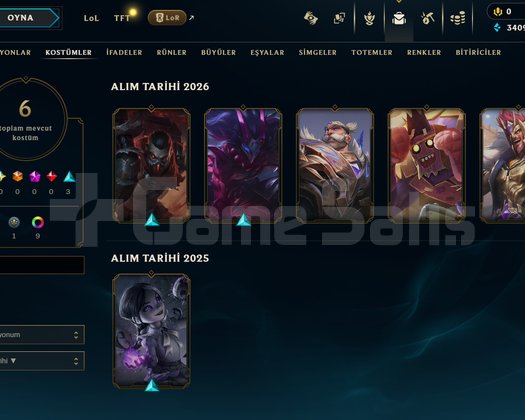 TR Plat 3 | 6 Kostüm - 88 Hero | LoL Hesap