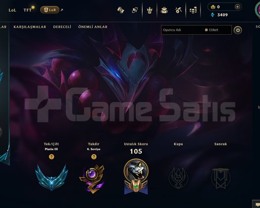 TR Plat 3 | 6 Kostüm - 88 Hero | LoL Hesap