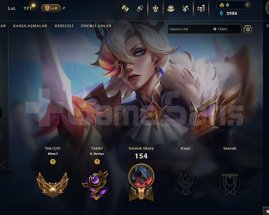 TR Gold 1 | 6 Kostüm - 66 Hero | LoL Hesap