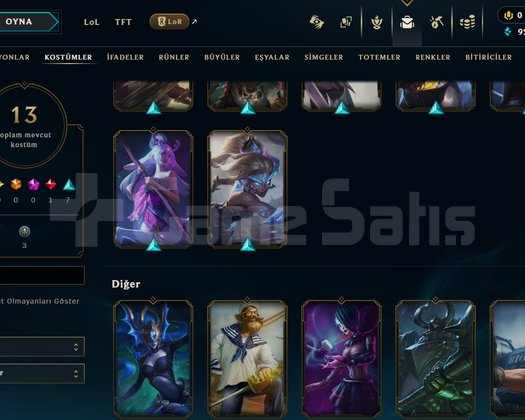 TR Plat 4 | 13 Kostüm - 76 Hero | LoL Hesap