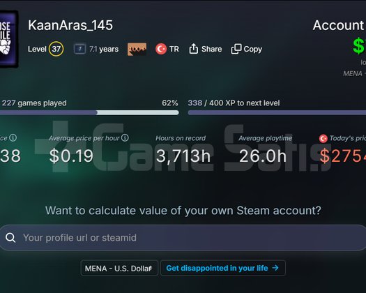 Acil Satılık 210 Oyunluk Steam Hesabı