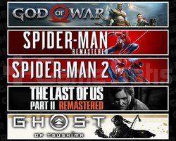 GOW +Spider 1 +2 +TLOU2 +Tsushima