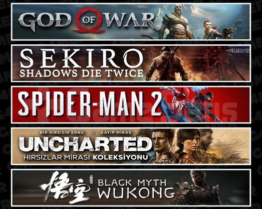 GOW +Sekiro +Spider 2 +UNCH +Wukong
