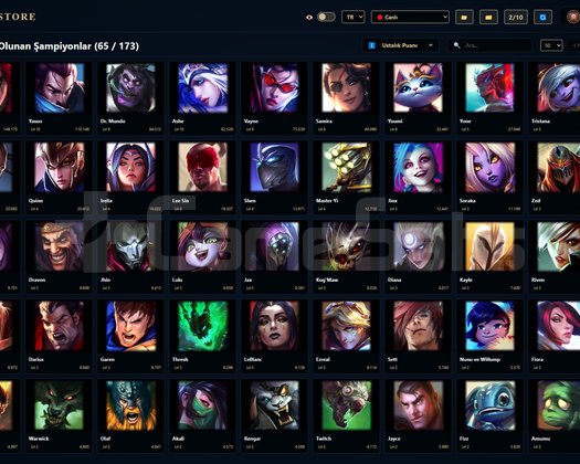 TR / 146 LVL + 21+3 SKİN + Derecesiz