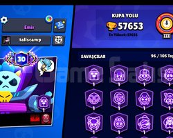 57K Brawl stars hesabı 2020den kalma yıldız shelly