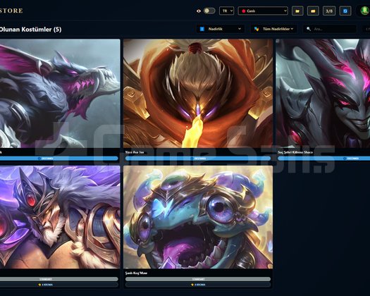 TR / 44 LVL + 5+13 SKİN + PLAT MMR !!