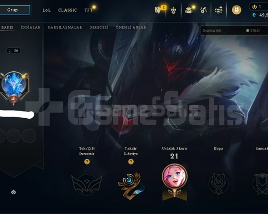 UNRANKED DERECELİ HAZIR HANMADE NİCK CHANGE