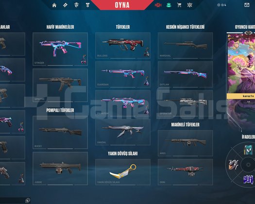 2 vandal asil karambit 1 op dia fresh hesap