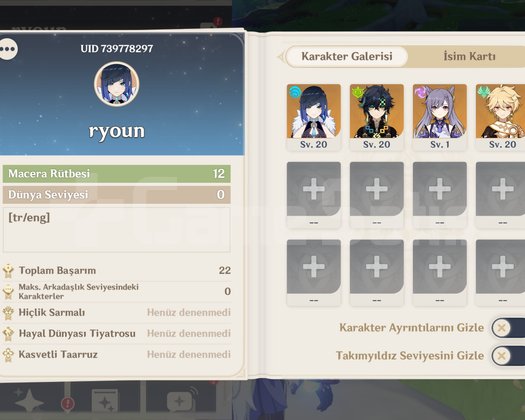 GENSHIN KİNİCH + YELAN STARTER EU