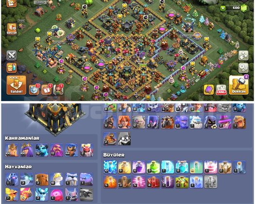 TH17COC |  222 LEVEL + MAX HEROLAR !! KAÇMAZ