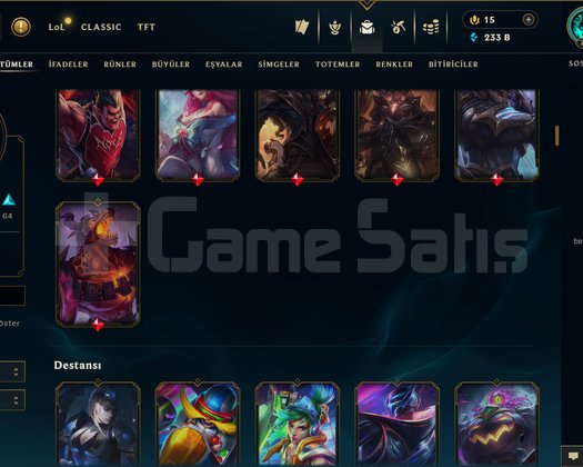 TR / 700 LEVEL / 193 SKİN / FUL HERO +ELMAS +MAİL