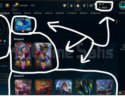 TR / 700 LEVEL / 193 SKİN / FUL HERO +ELMAS +MAİL