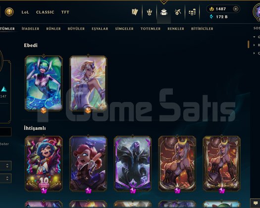 395 KOSTÜM 172K ÖZ 518 LVL EFSANE DOLU MAİL HESAP