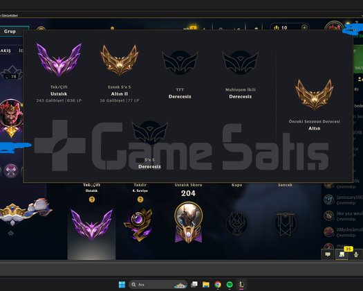 grandmaster düşme master 600 lp hesap 55 wr