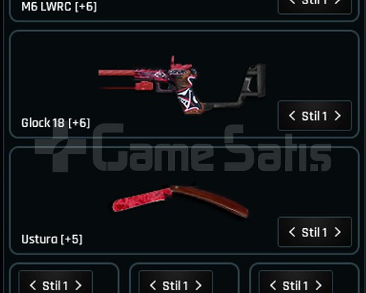 +7 bora-12 +6 m6 lwrc +6 glock18 full + full