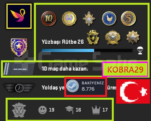 ANINDA TESLİM!TR HESAP! 8 MADALYA 284 WİN 940 SAAT