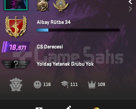 CS2 seckin +7 madalya + 34 lv