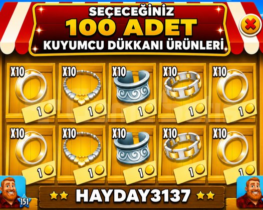 KUYUMCU DÜKKANI ÜRÜNLERİ