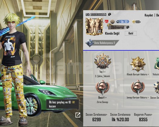 Firavun 6svy 10 max silah 10 spor