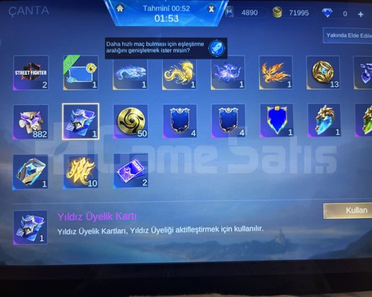MOBİL LEGENDS 8 yıllık orta hesap