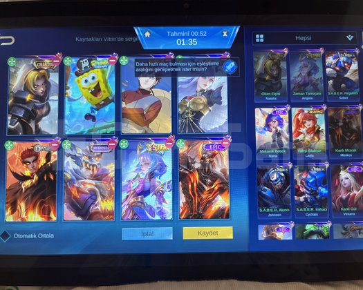 MOBİL LEGENDS 8 yıllık orta hesap