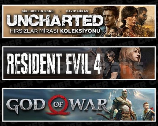 Uncharted +Resident Evil 4 +God Of War