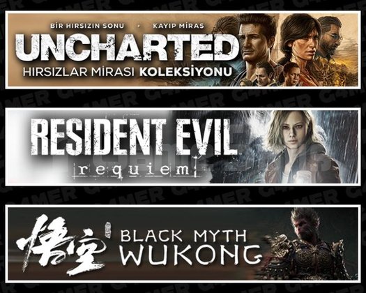 Uncharted +Resident Evil 9 +Black Myth Wukong