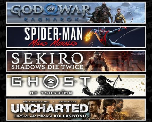 Ragnarök +Miles +Sekiro +Tsushima +Uncharted