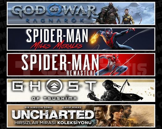 Ragnarök +Miles +Spider 1 +Tsushima +Uncharted