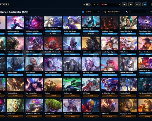 TR / 227 LVL + 123+1 SKİN + Derecesiz