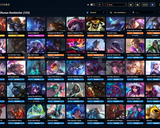 TR / 227 LVL + 123+1 SKİN + Derecesiz