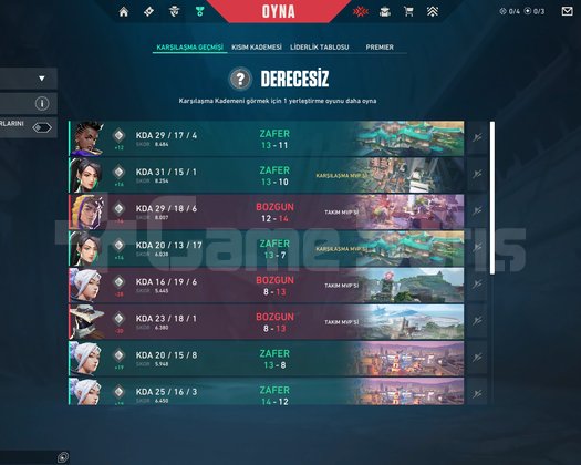 Valorant unranked el ile kasılmış hesap