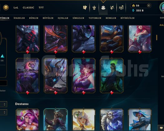 TR / 413 LEVEL / 197 SKİN / FUL HERO +MAİL+TELEFON