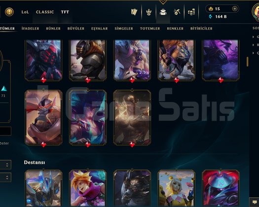 574 LEVEL / 174 SKİN / FUL HERO +MAİL +16K SATIŞ
