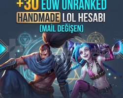 +30 EUW UNRANKED HANDMADE LOL HESABI MAİL DEĞİŞEN