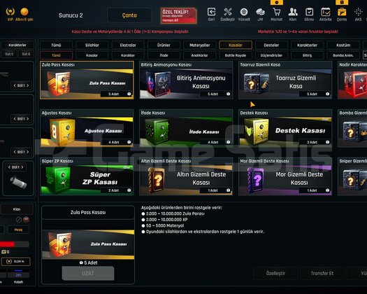 52K Materyalli 57 Seviye Zula Hesabı