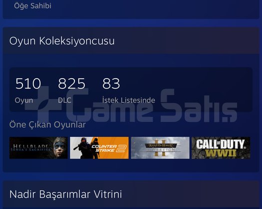 STEAM HESABI  510 OYUN + 825 DLC